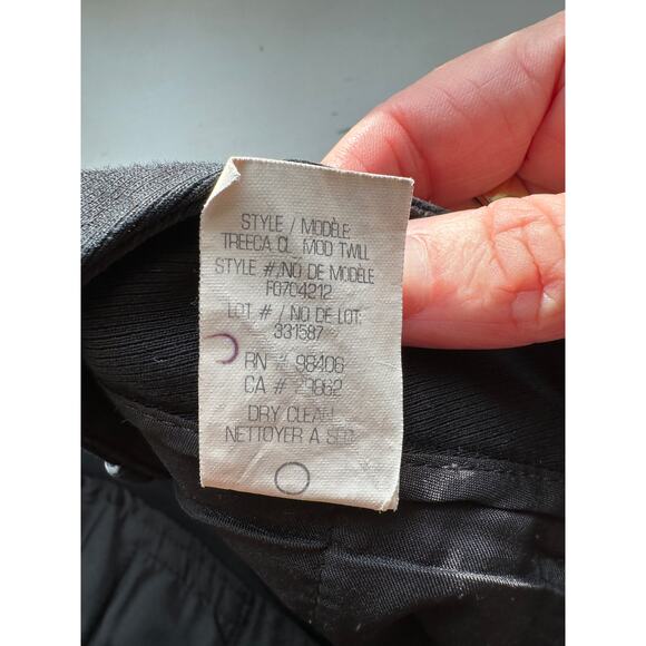 Theory Black Treeca CL Mod Twill Straight Leg Trouser Pant 6 - Picture 10 of 14